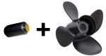 Hub and Rubex 4 Aluminum Propeller